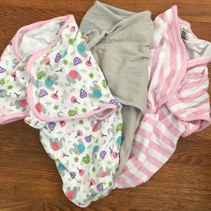 Bundle of 3 SwaddleMe Velcro swaddles